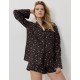 Пижама из вискозы с шортами Aruelle ARYA, Цвет: коричневый, Размеры: XS