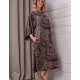 Длинная шелковая туника Mia-Amore AIDA 9054, Цвет: шоколадный, Размеры: 3XL