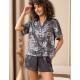 Пижама рубашка с шортами Mia-Amore FEDERICA 9112, Цвет: графитовый, Размеры: 5XL