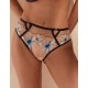Трусики слипы с вышивкой Kinga NYX 1296/2-P, Цвет: телесный+синий, Размеры: S