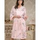 Шелковый халат длинный Mia-Amore EDEM 5959, Цвет: розовый, Размеры: 2XL/3XL