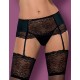 Пояс для чулок с трусиками Obsessive MIAMOR GARTER BELT черный, Цвет: черный, Размеры: S/M