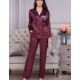 Шелковый комплект с брюками Mia-Amore LAURA 3296 бордовый, Цвет: бордовый, Размеры: L