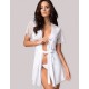 Пеньюар с трусиками Obsessive MIAMOR ROBE белый, Цвет: белый, Размеры: L/XL