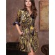 Ночная рубашка-халат Mia-Amore ARMANI GOLD 3497, Цвет: темно-синий/золотой, Размеры: M