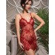 Кружевная сорочка с трусиками Mia-Amore CHANELL 2020 бордовый, Цвет: бордовый, Размеры: S