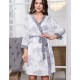 Халат-кимоно из вискозы Mia-Mella COLLETT 6553, Цвет: серый+белый, Размеры: XS