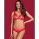 Сексуальный комплект Obsessive 853 SET красный, Цвет: красный, Размеры: S/M
