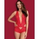 Эротическое боди Obsessive 853 TED-1 красный, Цвет: красный, Размеры: S/M