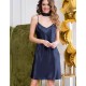 Сорочка атласная Mia-Amore STARLIGHT 8740, Цвет: темно-синий, Размеры: M