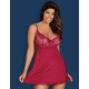 Бэби-долл с трусиками Obsessive ROSALYNE BABYDOLL, Цвет: красный, Размеры: S/M Бэби-долл с трусиками Obsessive ROSALYNE BABYDOLL, Цвет: красный, Размеры: S/M