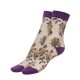 Носки женские Fiore 1086/G ROSES 100 den, Цвет: бежевый/фиолетовый, Размеры: 35/37