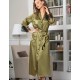 Халат шелковый длинный Mia-Amore OLIVIA 3649 оливковый, Цвет: оливковый, Размеры: XL