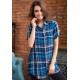 Рубашка-туника в клетку Mia-Mia DAVINA 16251 принт 306, Цвет: принт 306, Размеры: S