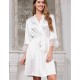 Шелковый халат кимоно Mia-Amore WHITE SWAN 3553 молочный, Цвет: молочный, Размеры: L/XL