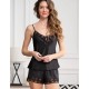 Комплект атласный с шортами Mia-Amore MARISIA 8582 черный, Цвет: черный, Размеры: S