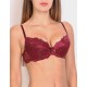 Кружевной бюстгальтер пуш-ап Orhideja 116-208 бургунди, Цвет: бургунди, Размеры: 85E