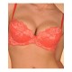 Кружевной бюстгальтер пуш-ап Orhideja 116-208 коралл, Цвет: коралл, Размеры: 75A