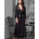 Длинный атласный пеньюар Mia-Amore MADISON 8929, Цвет: черный, Размеры: L/XL