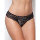 Кружевные трусы бразилиана Orhideja 291-385 черный/серебристый пион, Цвет: черный/пион, Размеры: S