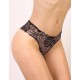 Трусы бразилиана Orhideja 293-018 черный/серебристый пион, Цвет: черный/пион, Размеры: S