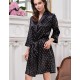 Атласный халат кимоно Mia-Mella CLEVER 8943 черный, Цвет: черный, Размеры: S/M