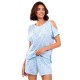 Домашний комплект с шортами Lorin P1528, Цвет: голубой, Размеры: 2XL