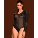 Полупрозрачное боди Obsessive B123 TEDDY, Цвет: черный, Размеры: S/M