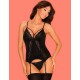 Мягкий корсет с трусиками Obsessive DIYOSA CORSET, Цвет: черный, Размеры: L/XL