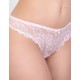 Трусы стринги биколорное кружево Simona M 003 молоко-роза, Цвет: молоко-роза, Размеры: 2XL