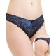 Трусы стринги биколорное кружево Simona M 003 ночь, Цвет: ночь, Размеры: S
