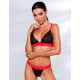 Соблазнительный комплект Passion GLAMISS SET black-red, Цвет: черный/красный, Размеры: L/XL