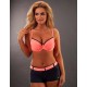 Купальник пуш-ап с шортами Verano OFELIA NEW grafhite-salmon, Цвет: коралловый, Размеры: M