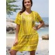 Кружевное пляжное платье Amore JAMAICA 6644 желтый, Цвет: желтый, Размеры: XS