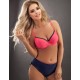 Купальник пуш-ап с высокими плавками Verano LAURA NEW navyblue-rasberry, Цвет: розовый, Размеры: L