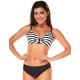 Купальник с полосатым бюстом Ewlon A.8027_965, Цвет: черный, Размеры: S