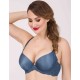 Бюстгальтер балконет пуш-ап Nikol Djumon 132 01 французский синий, Цвет: французский синий, Размеры: 75E