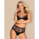 Сексуальный комплект Obsessive SHARLOTTE SET, Цвет: черный, Размеры: L/XL