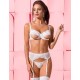 Сексуальный комплект с поясом для чулок Avanua SILENTIA SET, Цвет: белый, Размеры: 2XL/3XL