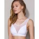 Хлопковый топ с сеточкой Passion PS002 TOP WHITE, Цвет: белый, Размеры: S