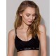 Хлопковый топ на тонких бретелях Passion PS009 TOP BLACK, Цвет: черный, Размеры: M