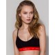 Хлопковый топ на тонких бретелях Passion PS009 TOP BLACK-RED, Цвет: черно-красный, Размеры: L