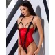 Красное эротическое боди Passion FEMMINA BODY, Цвет: красный, Размеры: L/XL