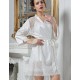 Атласный халат-кимоно Mia-Amore PRINCESS 8043, Цвет: молочно-белый, Размеры: XS
