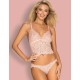 Комплект топ + трусики Obsessive DELICANTA SET розовый, Цвет: розовый, Размеры: L/XL