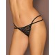 Трусики стринги Obsessive PANTHERIA, Цвет: черный, Размеры: S/M