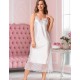 Длинная атласная сорочка Mia-Amore LIDIA 7058, Цвет: белый, Размеры: S