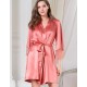 Шелковый халат кимоно Mia-Amore SHARON 3803 коралл, Цвет: коралл, Размеры: S/M