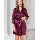 Рубашка-халат из шелка Mia-Amore SHARON 3807 бордовый, Цвет: бордовый, Размеры: L