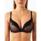Бюстгальтер балконет пуш-ап без каркасов Coquette Revue SMOKING 53003-02, Цвет: черный, Размеры: 70B